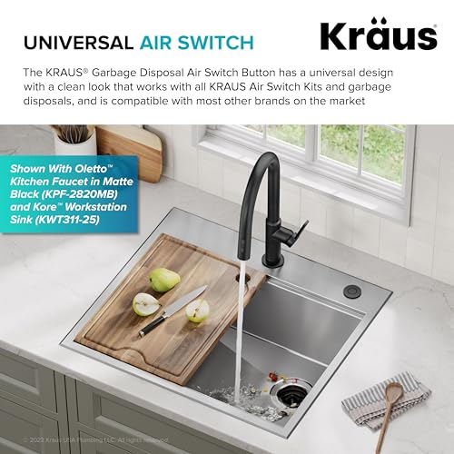 KRAUS Garbage Disposal Air Switch Button - Spot-Free Antique Champagne Bronze