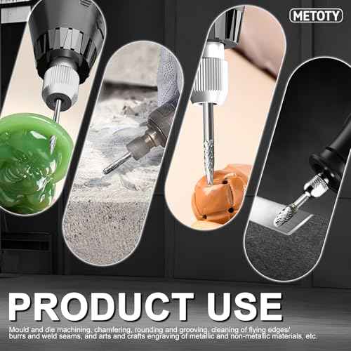 20-Piece Carbide Burr Bits Set - 1/8'' Shank for Dremel, Milwaukee | Metal, Wood, Stone Grinding & Carving | Rotary Tool Accessories