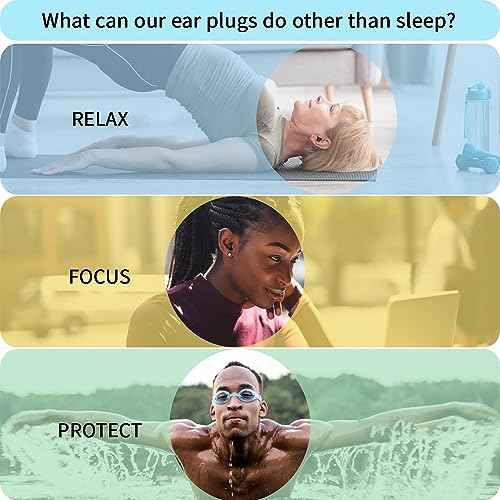 Earplugs for Sleeping,8 Pairs Noise Cancelling Silicone Earplugs for Sleeping Swimming Snoring Concerts