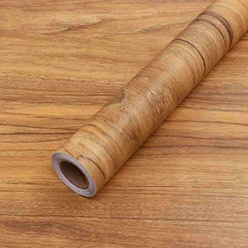 COSNIGHT Brown Wood Grain Contact Paper for Countertops - Peel & Stick Wallpaper, 15.7" x 118"