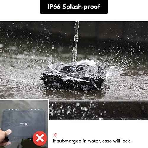 Lykus HC-1730 Mini Hard Case Dry Box with Foam Insert, Interior Size 6.5x3.9x3.7 in, IP66 Splash-Proof, Suitable for Cellphones, Tools, Small Devices and More