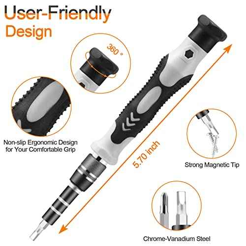 Precision Screwdriver Set, Professional Grade 115 in 1 Magnetic Repair Tool Kit for Electronics, Computer, iPhone, Laptop, Game Console, Watch, Eyeglasses, Modding, and DIY Projects