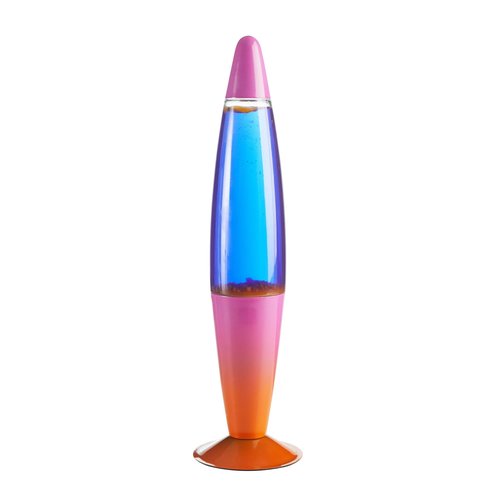 Urban Lifestyle 16" Pink Orange Ombre Wax Motion Volcano Lamp, Retro Mood Light for Bedroom, Living Room, or Party Décor
