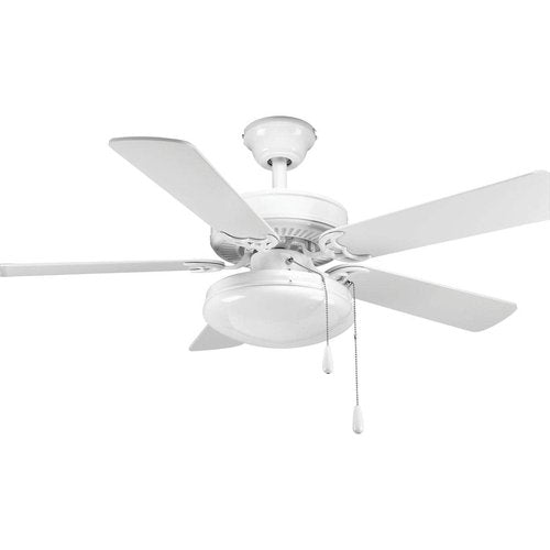 Progress Lighting AirPro Collection Universal Opal Glass Ceiling Fan Light Kit, P2602-30WB, 2-Light, White