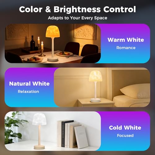 YJHAOTOU Waterproof Rechargeable LED Ocean Projector Lamp Set of 1 - Off-White