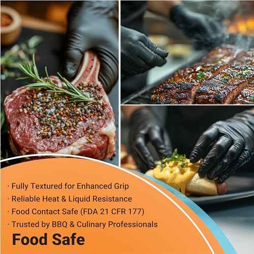 ASAP Black Nitrile Gloves Disposable Latex Free 4 Mil, Powder Free, Food Safe, Medical, Tattoo, Cleaning Gloves