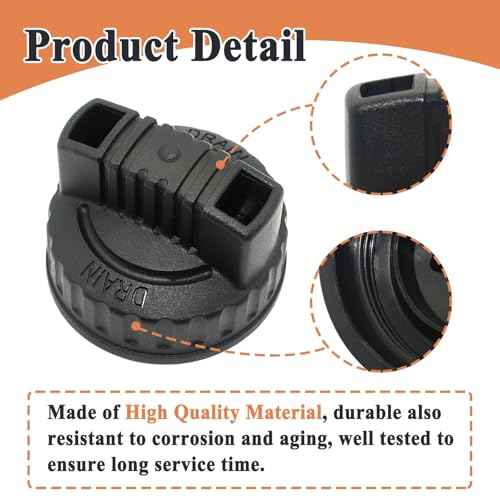 47922 Drain Cap for Wet/Dry Vacuum Cleaner, Vacuum Replacement Part, Dust Collector Accessory, 1.97'' ID