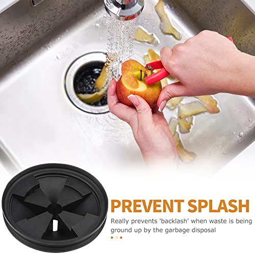 Ullnosoo 3 3/8" Splash Guard with Scraper for InSinkErator Evolution Series - Black 2 Pack