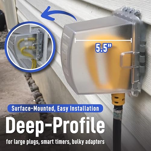 Sealproof 1-Gang Weatherproof Outdoor Outlet Cover Lockable UL Extra Duty