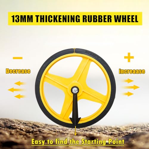 Zozen 6-Inch Measuring Wheel with Telescopic Handle - 37in Extended (Handle 37 in) - Yellow