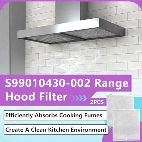 2-Pack S99010430-002 Range Hood Filter for Broan Nutone HPFA130 13-7/8" x 15-3/4" x 3/8" - Aluminum Mesh with Stainless Frame