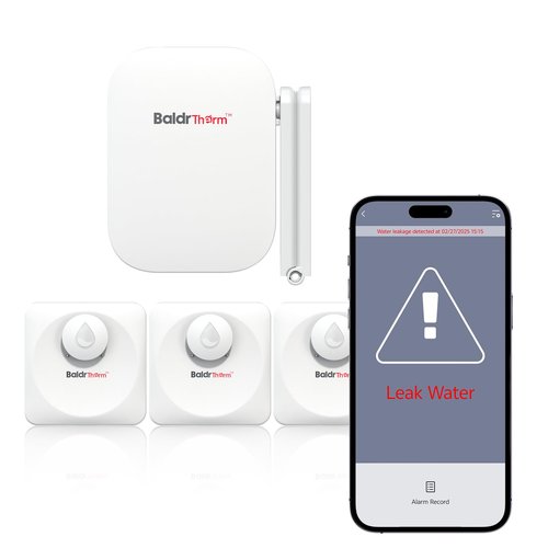 WiFi Water Leak Detector, Hub & Water Leak Sensor 3 Pack, Wireless Siren Alarm & Email & APP Push Notification, Floating Remote Water Leakage Sensors for Basement, Kitchen， Sink, Bathroom, Laundry