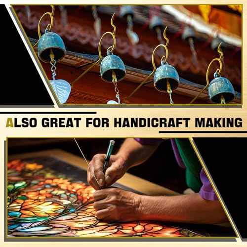 Moxweyeni 40 Pcs Brass Rods 1.5 mm 2 mm Brass Welding Brazing Rods Copper Alloy Solid for DIY Craft Drift Punches Knife Handle Lathe(1.5 mm)