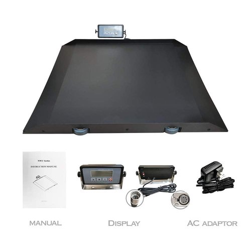 ANGEL USA Heavy Duty Digital Portable Floor Wheelchair Scale, All Metal Platform with Dual Ramp and Wheel, 2025 New Version with Protection Edge