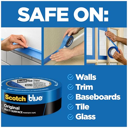 ScotchBlue Original Multi-Surface Painter's Tape 1 Inch Wide, 6 Rolls