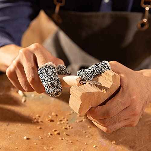 New Reusable Finger Sleeve Protectors Anti-Slip Cut Resistant Finger Cots, 12 Pack 5 Level Thumb Fingertips Protection Cots Protectors Guards Glove Life Extender Finger Covers for Kitchen Work Cuts