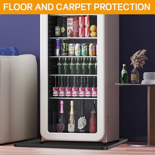 ieesspd Mini Fridge Mat 24x24x0.5 Black, Leak-Proof Drip Tray for Fridge & Washer