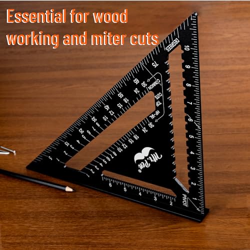 Mr. Pen 12-Inch Aluminum Rafter Square for Roofing & Woodworking