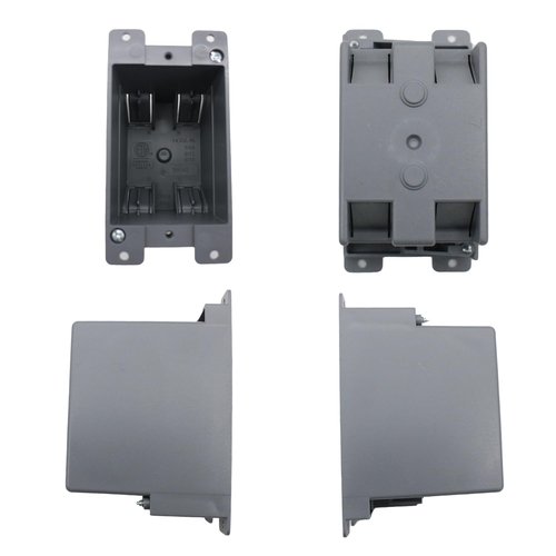 YQSIYU 1-Gang PVC Old Work Switch/Outlet Electrical Box,14 cu.in.Old Work Electrical Box 1 Gang Extra Deep,ETL,for Home Improvement,Plastic Junction Box for Switches(1 Pack)