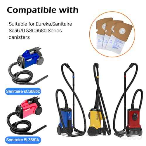 8-Pack Style MM Vacuum Bags for Eureka Mighty Mite 3670 & 3680 Canister Vacuums ? Replaces Parts 60295, 60295A, 60295B, 60295C, 60296 & 60297A ? Effective Filtration