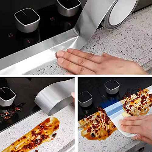 Aluminum Foil Duct Tape Heavy Duty Waterproof, Premium Silver Metal HVAC Heat Tapes (2"*65Feet,3.9mil), High Temperature, Dryer Vent Insulation Tape for Ductwork, Ducting, Sealing, Patching, Furnace