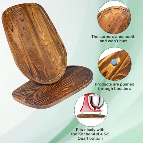 Food-Grade Pine Wood Mixer Slider for KitchenAid Tilt-Head 4.5-5 Qt Brown