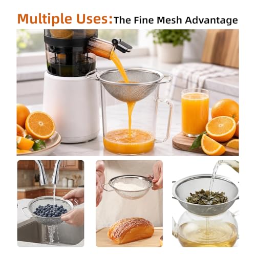 Juice Strainer for Nama J2 304 Stainless Steel Fine Mesh - Hands-Free Juicer Accessory