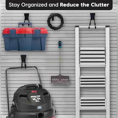 FELLER Slatwall Hooks Heavy Duty - Premium 20 Pack for Proslat & Slatwall Accessories - Durable Double & Single Slat Wall Hooks with 4X Toughness and Rubber Grip