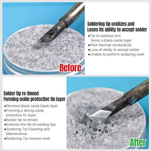 Soldering Tip Tinner Cleaner, Lead Free Oxidation Cleaning Paste, Refresher Tip Tinner Flux, Soldering Tip Cleaning #F490 (0.92oz/26g)