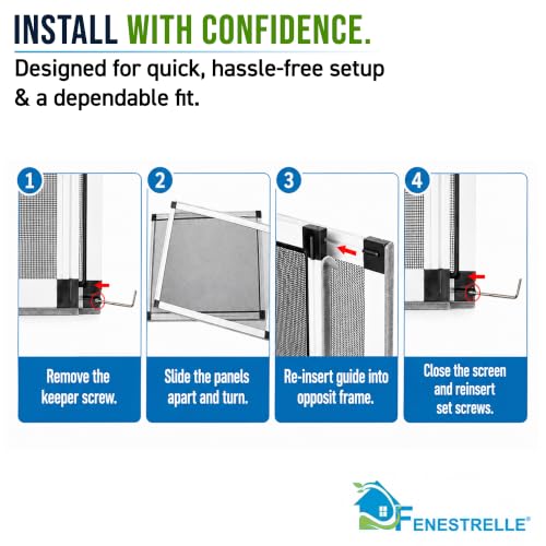 Fenestrelle Expandable Window Screen 15" H x 21-40" W - Medium 2-Pack