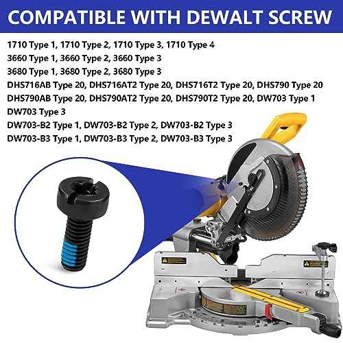 394589-01 Replacement for Dewalt Miter Saw Screw Series- Compatible with 1710, 3660, 3680, DHS716AB, DHS716AT2, DHS716T2,DHS790, DHS790AB, DWS715, Dws779 Type (2 Pack)