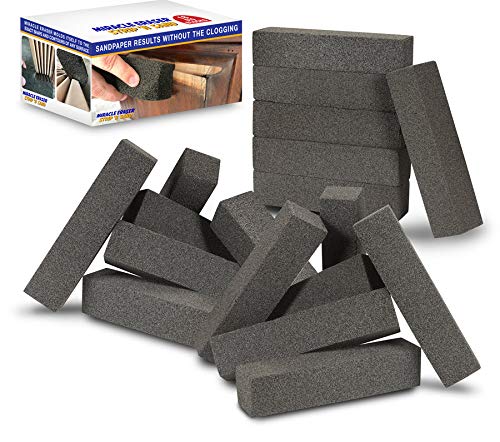 Miracle Eraser Strip 'N Sand Paint Remover | Non-Toxic, Chemical-Free Paint Stripper | Contour Sanding Blocks | Wood & Metal Surfaces | Ideal for Ornate Furniture & Fine Detailed DIY Projects