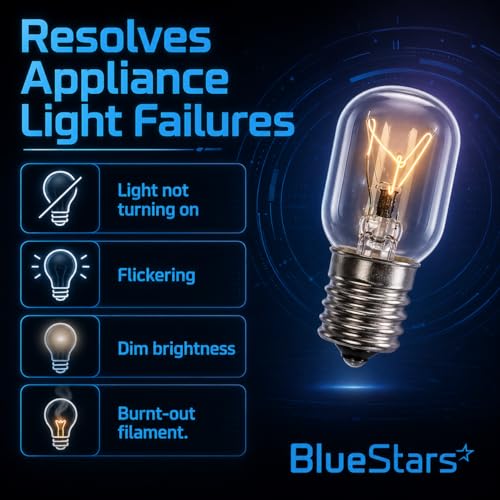 BlueStars 8206232A E17 40W Microwave Light Bulb – 3 Pack