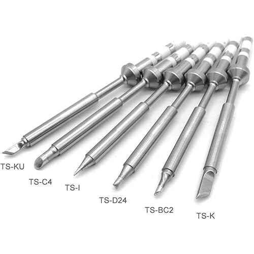 7 Types Mini Soldering Iron Tip Stainless Steel Replacement for TS100 Soldering Iron, Power Tool Electrician Various Models Replacement Part Easy Install