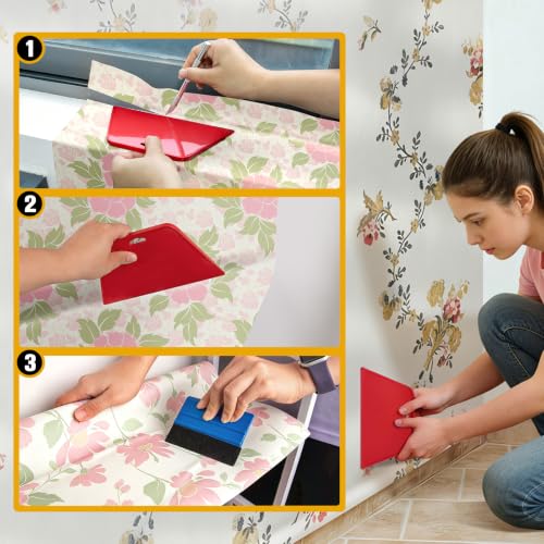 Tiptopcarbon Basic Wallpaper Smoothing Tool Kit for Peel & Stick Wall Coverings