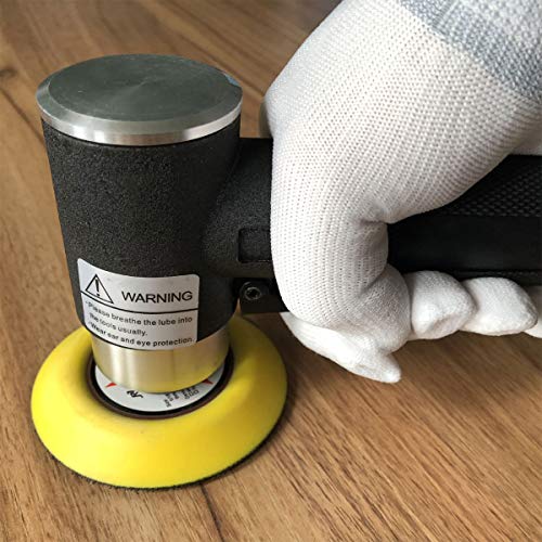 PROSHI 2" & 3" Dual Action Mini Air Sander Kit with Pads & Accessories - Pneumatic Orbital Polisher for Auto, Wood, Metal