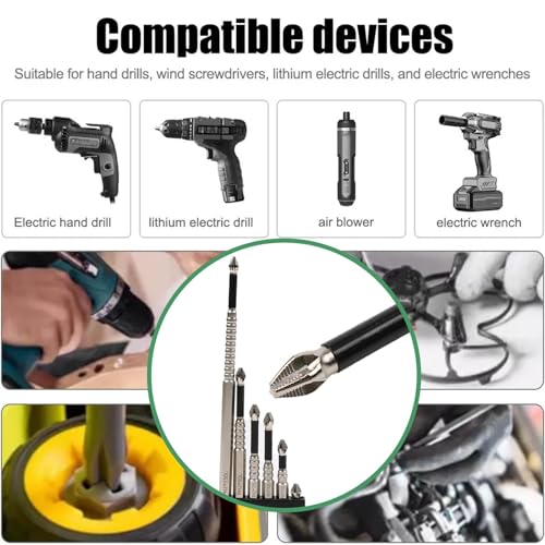 High Magnetic Screwdriver Drill Bits Set, Hexagonal Shank Anti Slip, Electric Screwdriver Set, Suitable For Power And Hand Tools,6-Piece Alloy Steel Anti-Slip Drill Bits,Phillips Screwdriver Bits