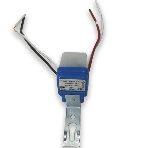2pcs 12V/24V 10A Auto On/Off AC DC Photocell Light Switch Photocell Photo Switch Light Sensor Switch Dusk to Dawn LED Photocell Sensor for Outdoor/Indoor Lighting Fixtures (12V)