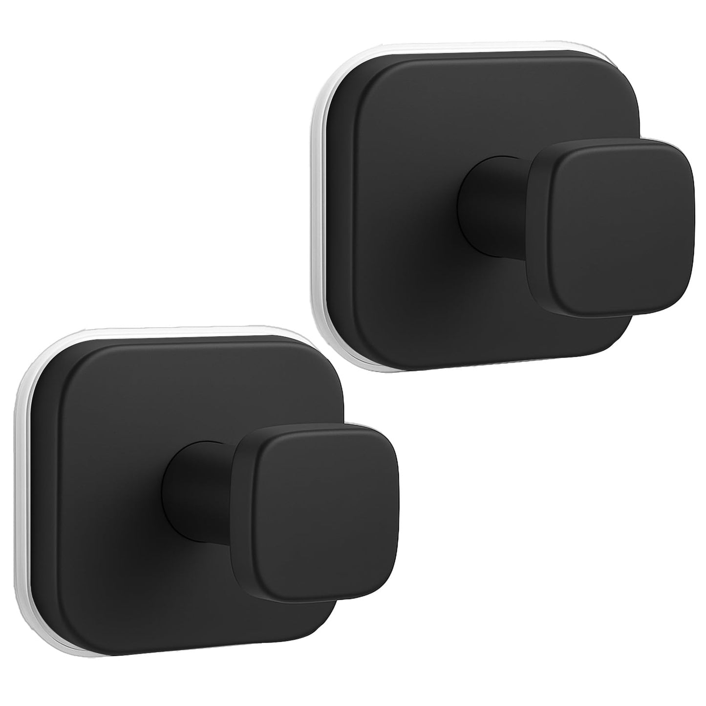 WingWider Shower Hooks for Inside Shower,Reusable Suction Cup Hooks for Glass Window,Mirror,Removable Towel Hooks for Bathroom,2 Pack(Black)