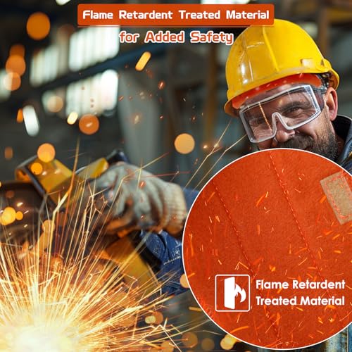 Aolamegs Safe Hard Hat Sweatband- Hard Hat Sweat Bands Washable, Hard Hat Liner Replacement, Flame Retardant Cotton Hard Hat Accessories Sweat for Welding Helmet, Construction Hats, Chainsaw Helmet