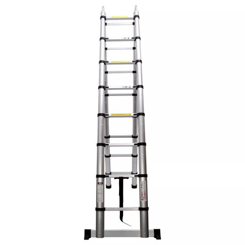 16.5FT Aluminum Telescoping Extension Ladder 330lbs Capacity A-Frame 5m (2.5M+2.5M)