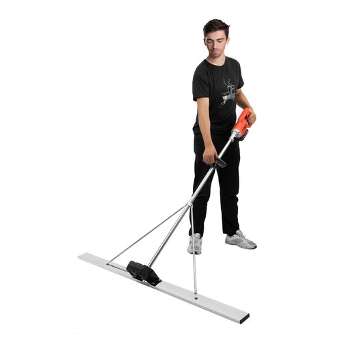 Cordless Electric Screed Cement Finishing Vibrating Machine, Power Concrete Screed Vibratory Kit Concrete Finishing Tool with 5ft Board, 21V Battery Powered Concrete Surface Leveling Tamper Ruler