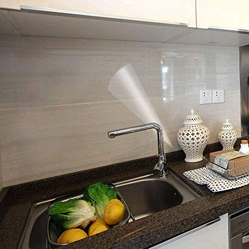 COSNIGHT Clear Oil-Proof Waterproof Kitchen Backsplash Contact Paper 11.8"W x 118"L