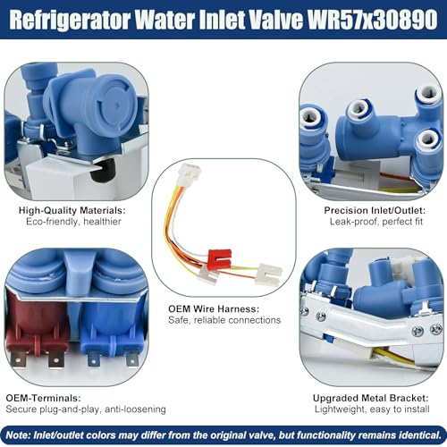 GE/Hotpoint Haier Refrigerator Water Inlet Valve WR57X30890 Replacement