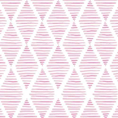 Modern White and Pink Peel and Stick Wallpaper 17.7"x120" Stripe Diamond Wallpaper Vinyl Waterproof Contact Paper Shelf Paper Drawer Liner Roll for Bedroom Living Room