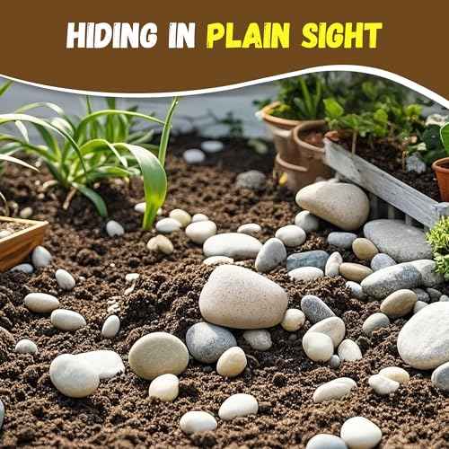 BarGifts Fake Rock Key Hider Safe for Outdoor Garden or Yard, Large Size Fake Stone Hidden Safe - Looks Stone- Hide A Key Outside in Rock