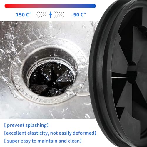 2 Pack 3-3/8" Garbage Disposal Splash Guard EPDM Rubber Replacement for InSinkErator Evolution