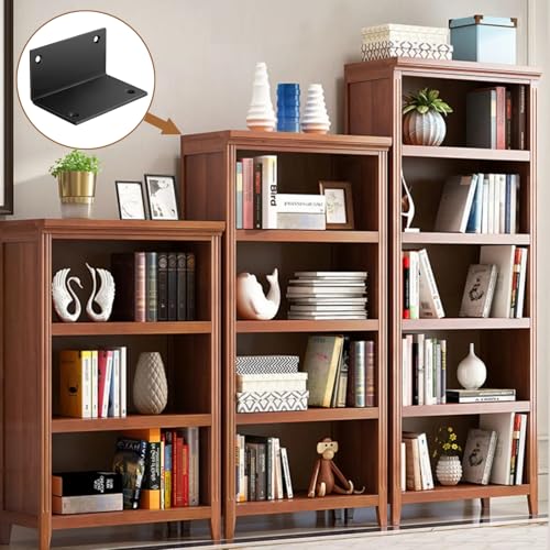 IronArtistry Heavy Duty Black 2.76 Inch L-Shaped Corner Brackets with Screws - 8 Pack for Furniture & Woodworking