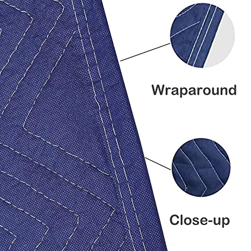 PONGHEI 2 Pack Moving Blankets 40x72 Heavy Duty Furniture Wraps for Shipping and Moving