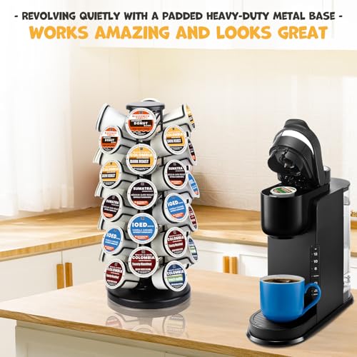 BLACKSMITH FAMILY Carousel K-Cup Holder, 40-Pod Capacity, Black - Standard